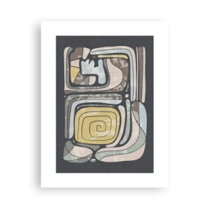 Poster - Abstractie in de precolumbiaanse geest - 30x40 cm