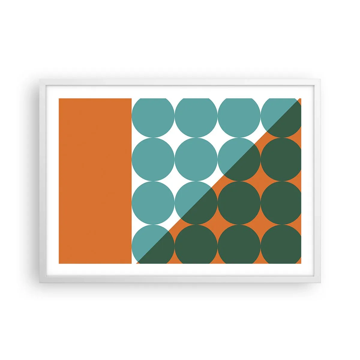 Poster in een witte lijst - Omhoog en diagonaal - 70x50 cm