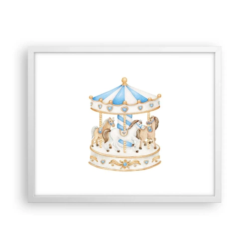 Poster in een witte lijst - Zoete jeugd - 50x40 cm