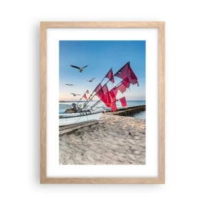 Een poster in een licht eiken lijst - Een welverdiende rust - 30x40 cm