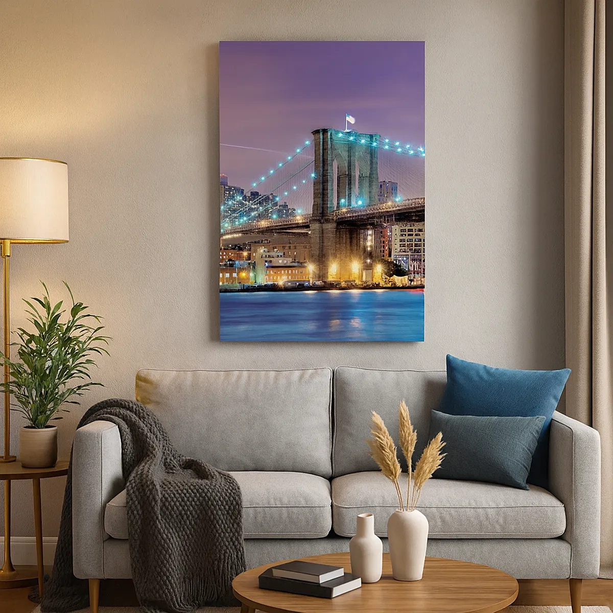 Schilderen op canvas - Al vele jaren de Brooklyn Bridge - 50x70 cm