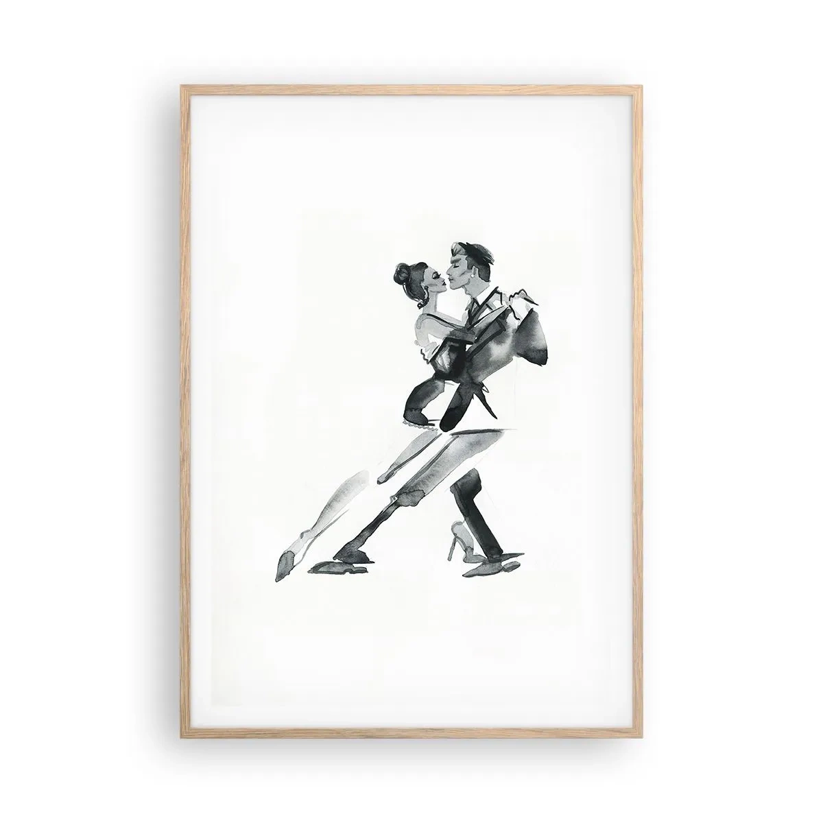 Een poster in een licht eiken lijst - In één slag - 70x100 cm