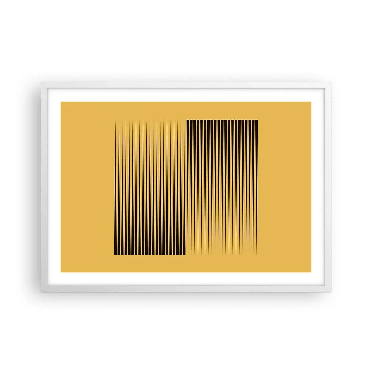 Poster in een witte lijst - Vierkant van tegenpolen - 70x50 cm