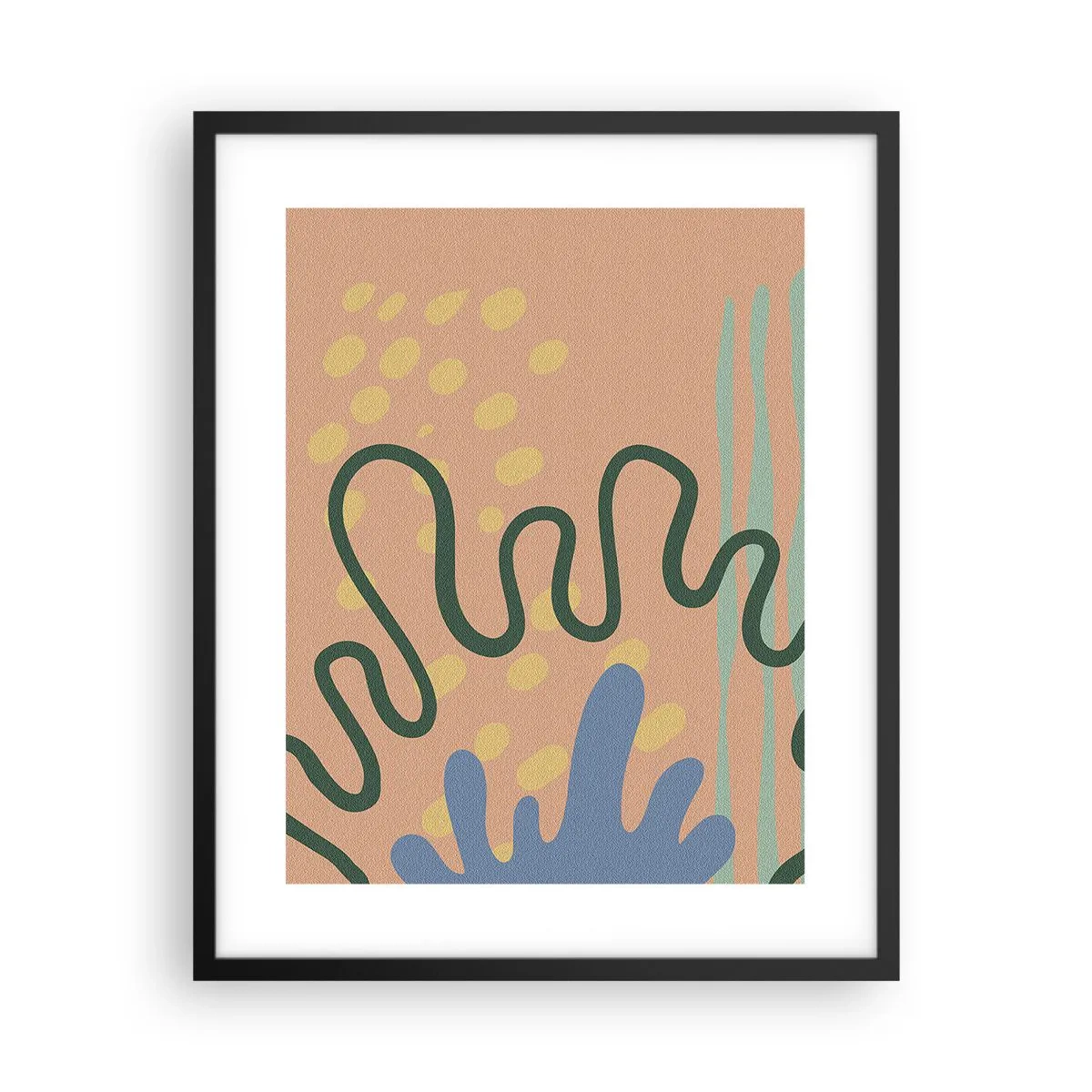 Poster in een zwarte lijst - Abstractie: verscheidenheid van de natuur - 40x50 cm