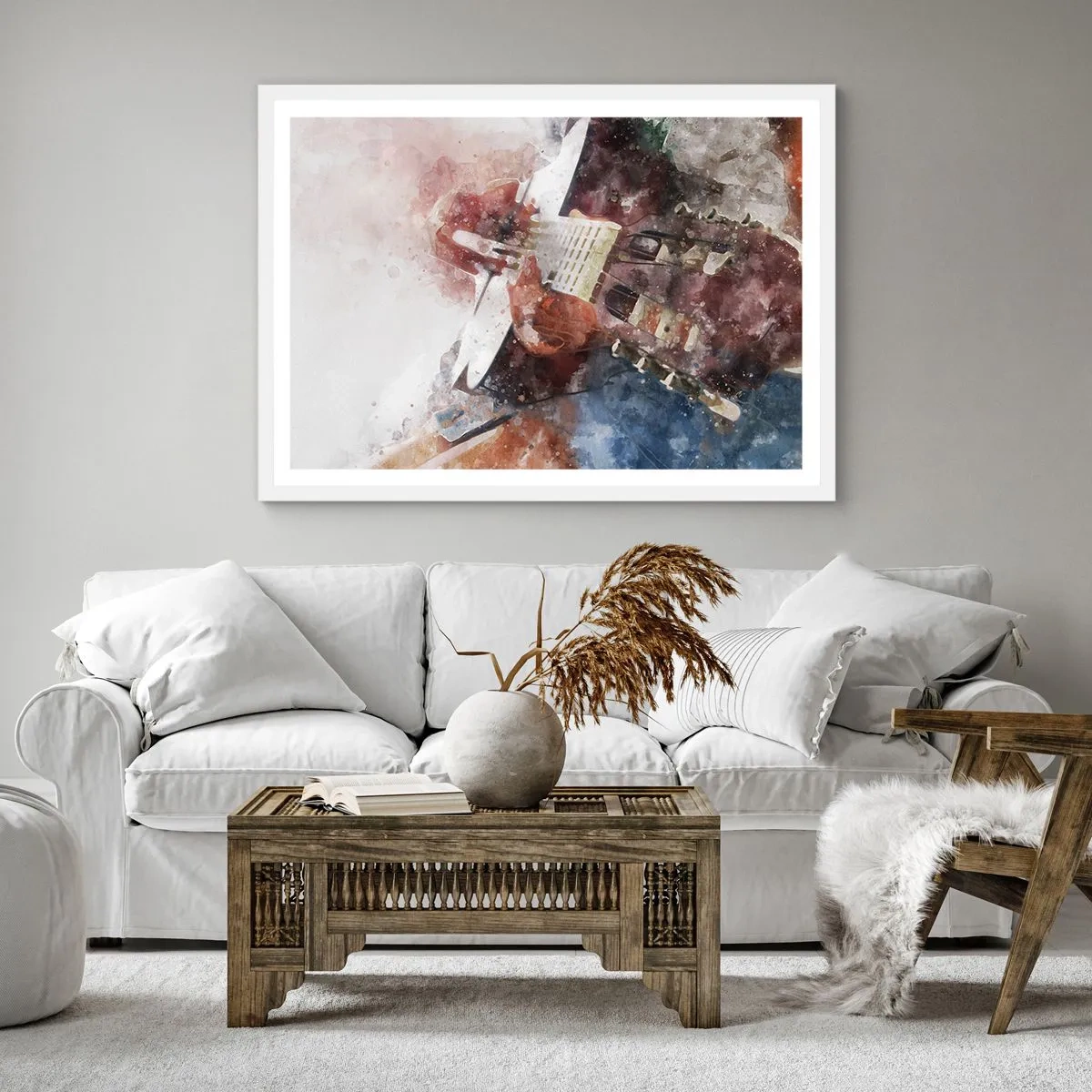 Poster in een witte lijst - En wat vind je ervan? - 40x40 cm