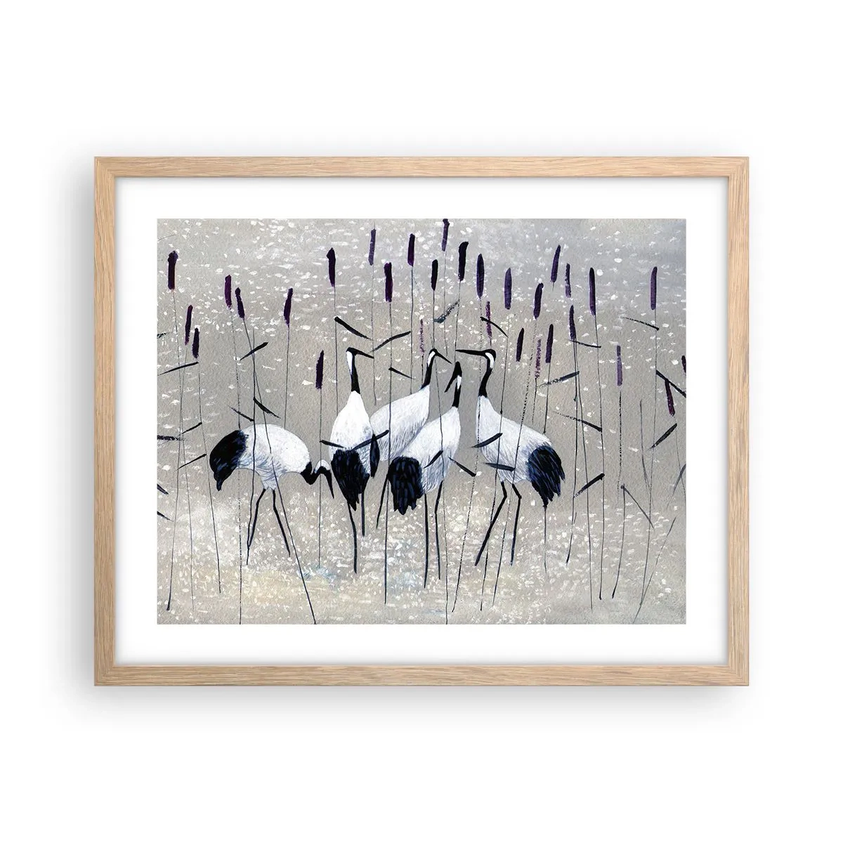 Een poster in een licht eiken lijst - Onder hun eigen - 50x40 cm