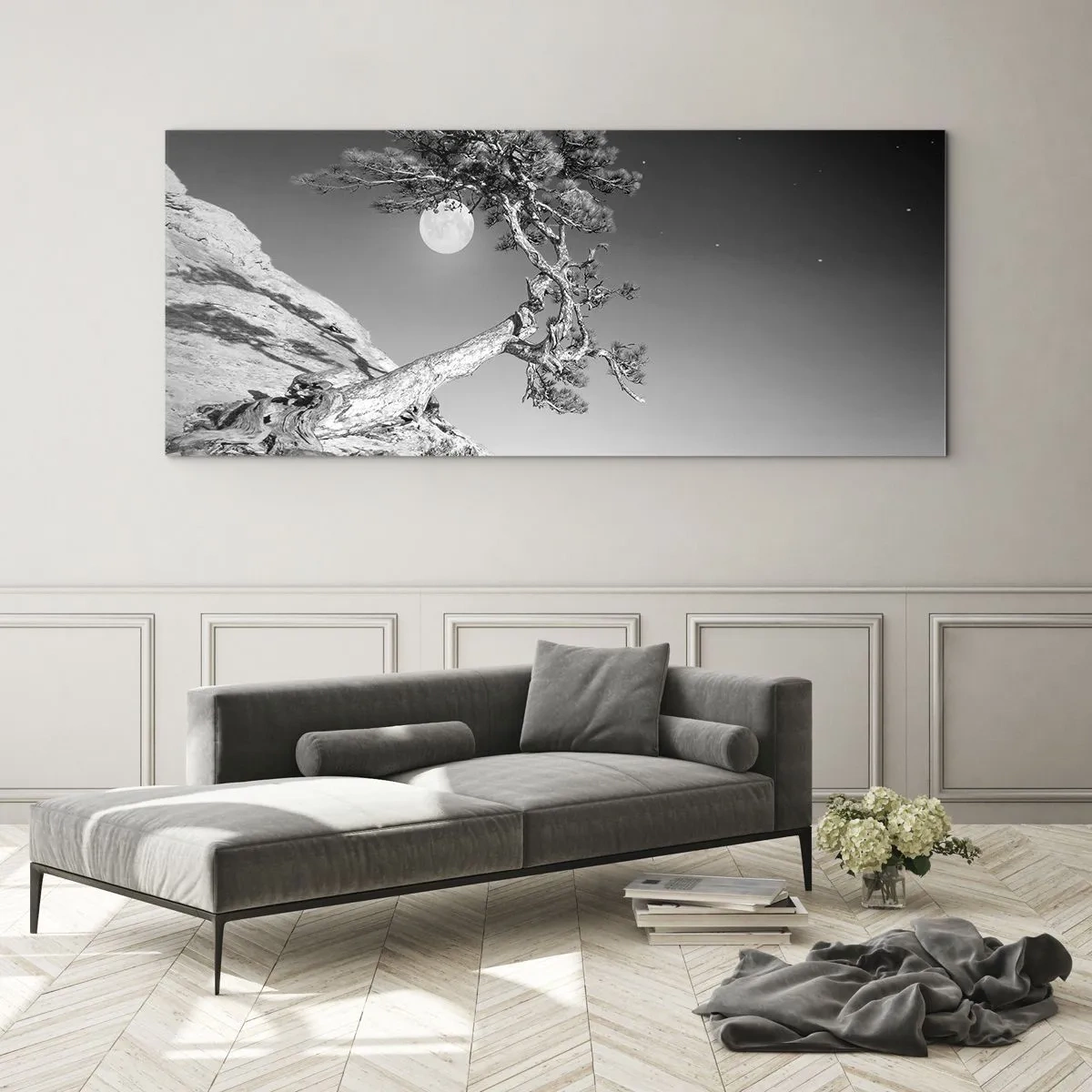 Schilderen op glas - Een zegevierende jager - 120x50 cm