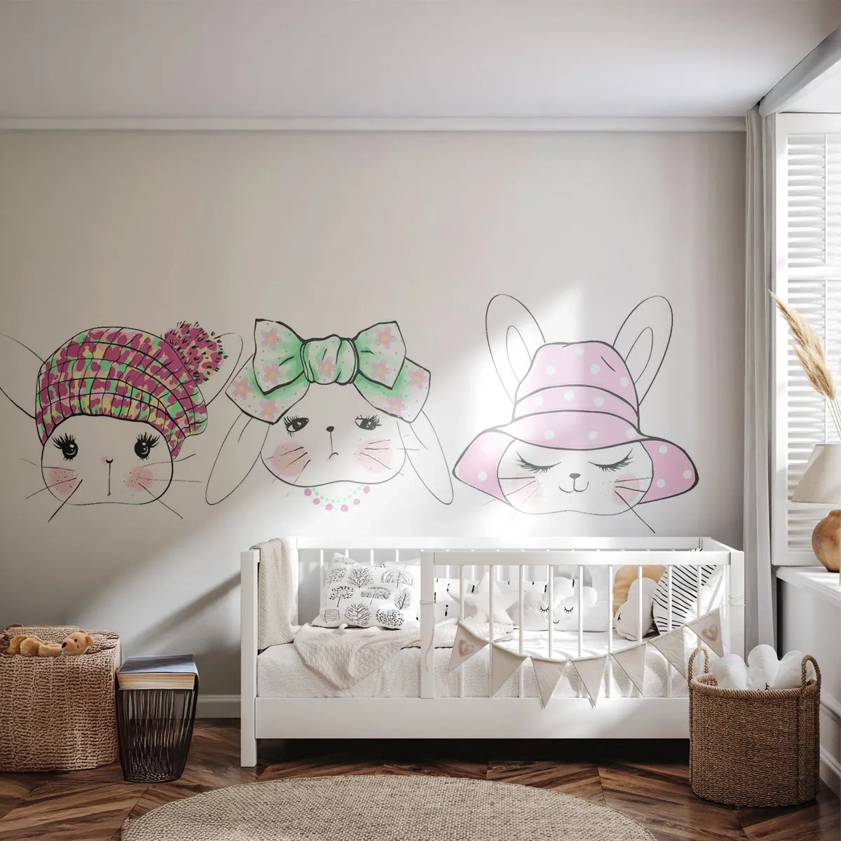Fotobehang Premium Canvas - Peinzend, verdrietig, tevreden - Voor kinderen, Grafisch, Illustratie - 250x175 cm