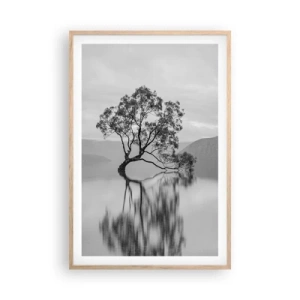 Een poster in een licht eiken lijst - Er is zo'n land - 61x91 cm