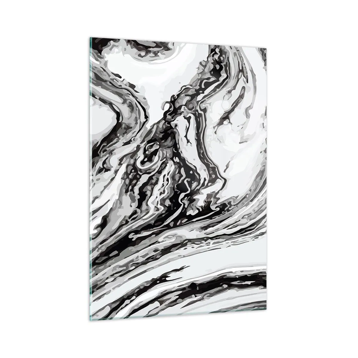 Schilderen op glas - In het begin was er chaos - 50x70 cm