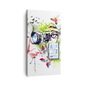 Schilderen op canvas - In de lens van een reiziger - 45x80 cm