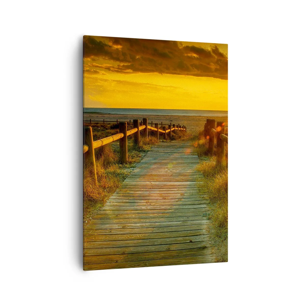 Schilderen op canvas - Badend in oud goud - 70x100 cm