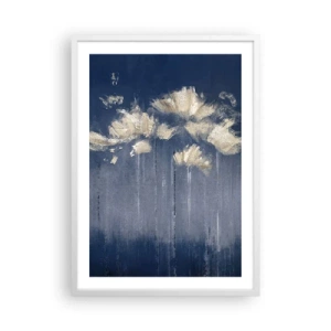 Poster in een witte lijst - Als bloemblaadjes in de wind - 50x70 cm