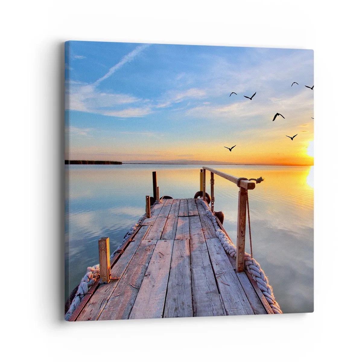 Schilderen op canvas - Loop recht naar de zon - 40x40 cm