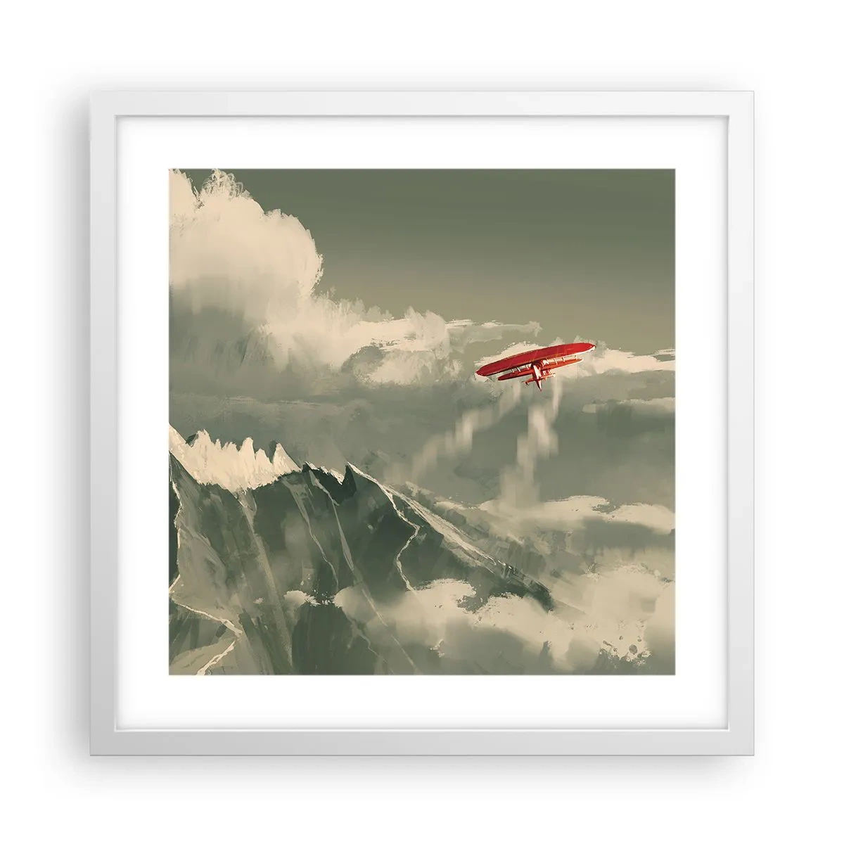 Poster in een witte lijst - Onverschrokken pionier - 40x40 cm