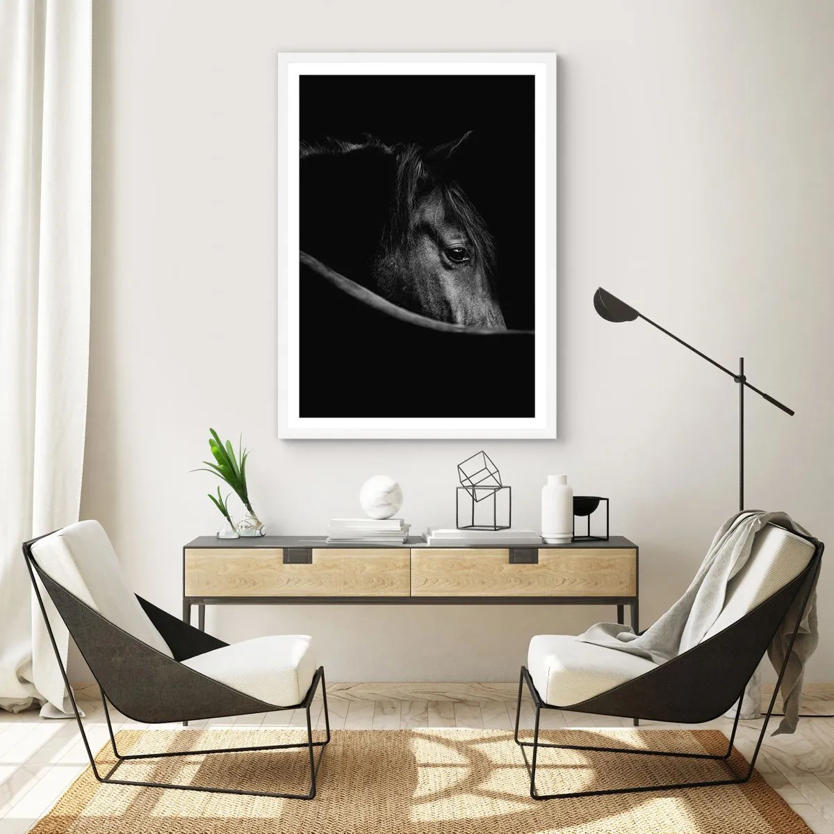 Poster in een witte lijst - Zwarte Prins - 70x100 cm