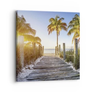 Schilderen op canvas - Rechtstreeks naar het paradijs - 30x30 cm