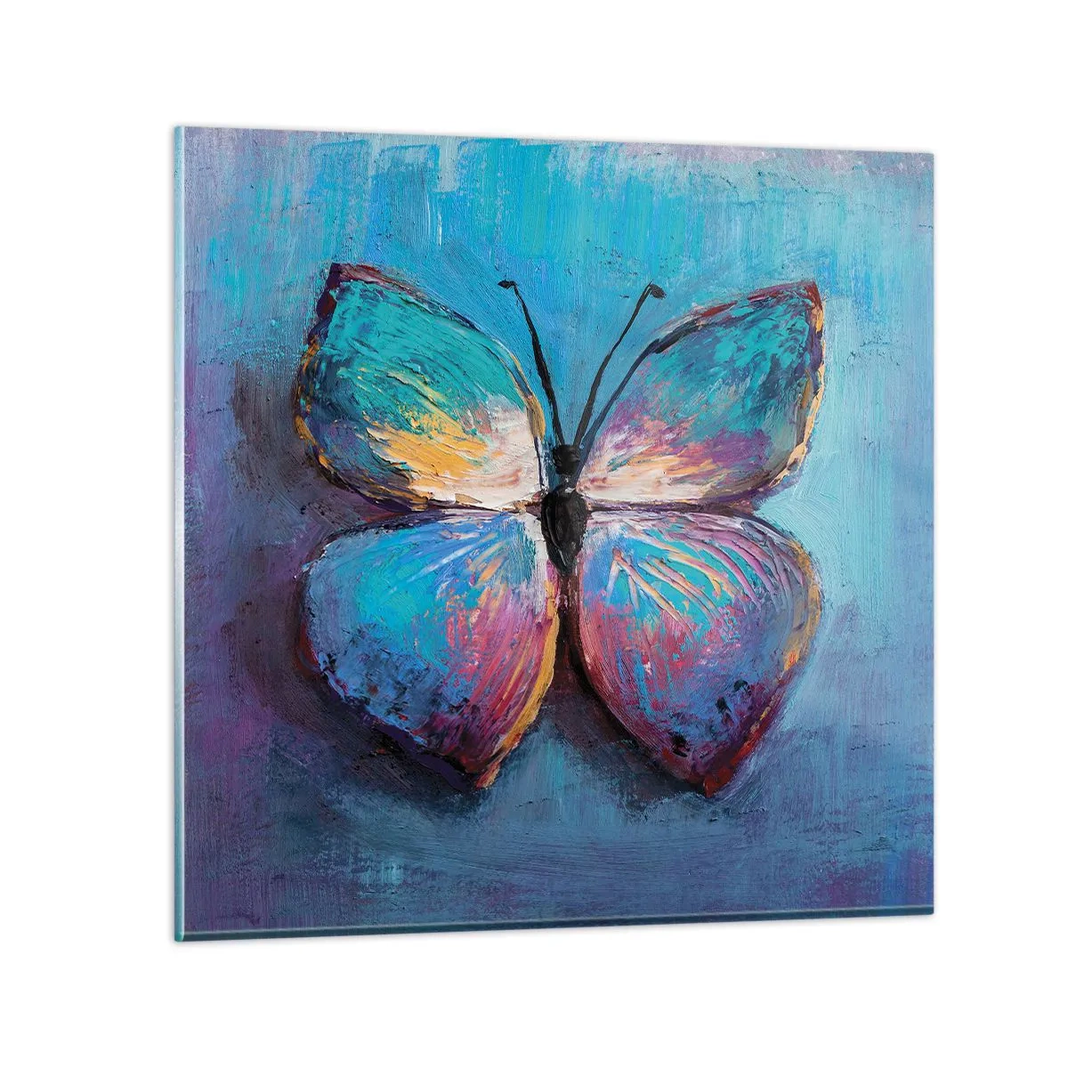 Schilderen op glas - In al zijn glorie - 50x50 cm