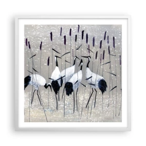 Poster in een witte lijst - Onder hun eigen - 60x60 cm