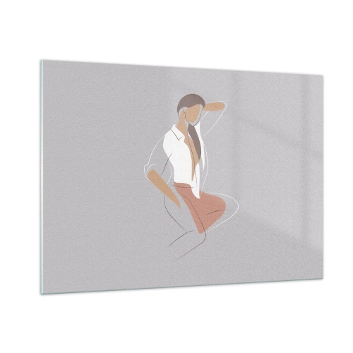Schilderen op glas - Omtrek van gracieusheid - 100x70 cm