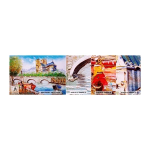 Fotobehang Monster Zelfklevend Deluxe Sticker - Hun tijd gaat nooit voorbij - Stad, Parijs, Architectuur - 100x30 cm