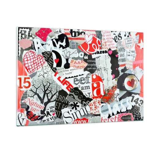 Schilderen op glas - Hipster-collage - 120x80 cm