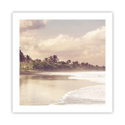 Poster - De streling van de golven - 50x50 cm