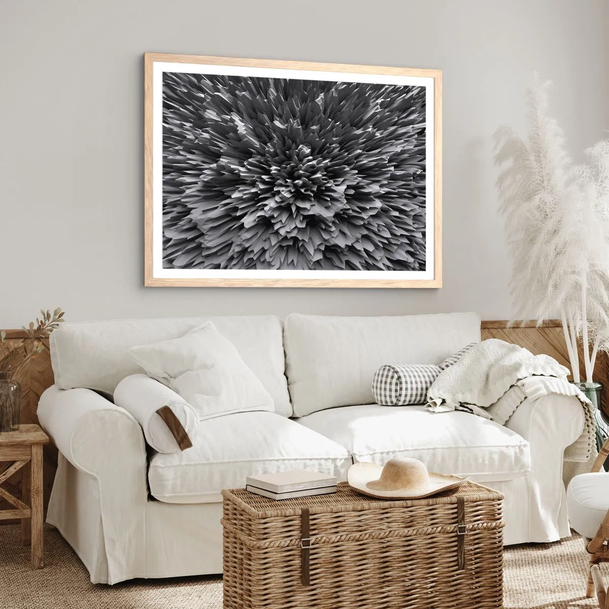 Een poster in een licht eiken lijst - Strikter kan het niet - 70x50 cm