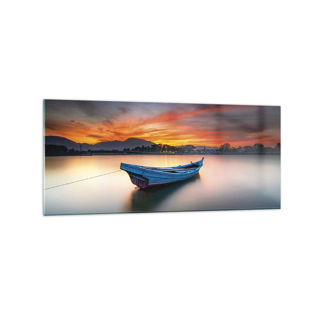 Schilderen op glas - Een goede nacht komt eraan - 120x50 cm