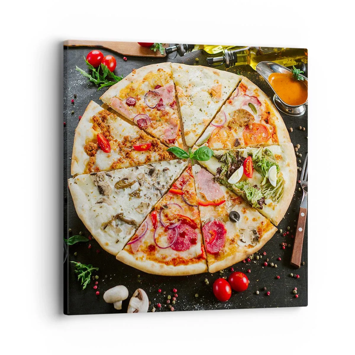 Schilderen op canvas - Een scala aan smaken - 40x40 cm