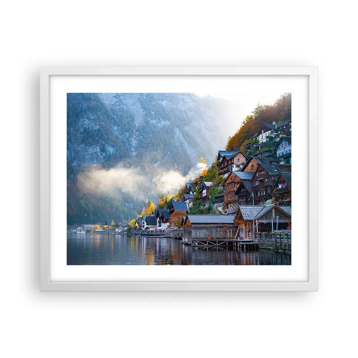 Poster in een witte lijst - Alpine sfeer - 50x40 cm