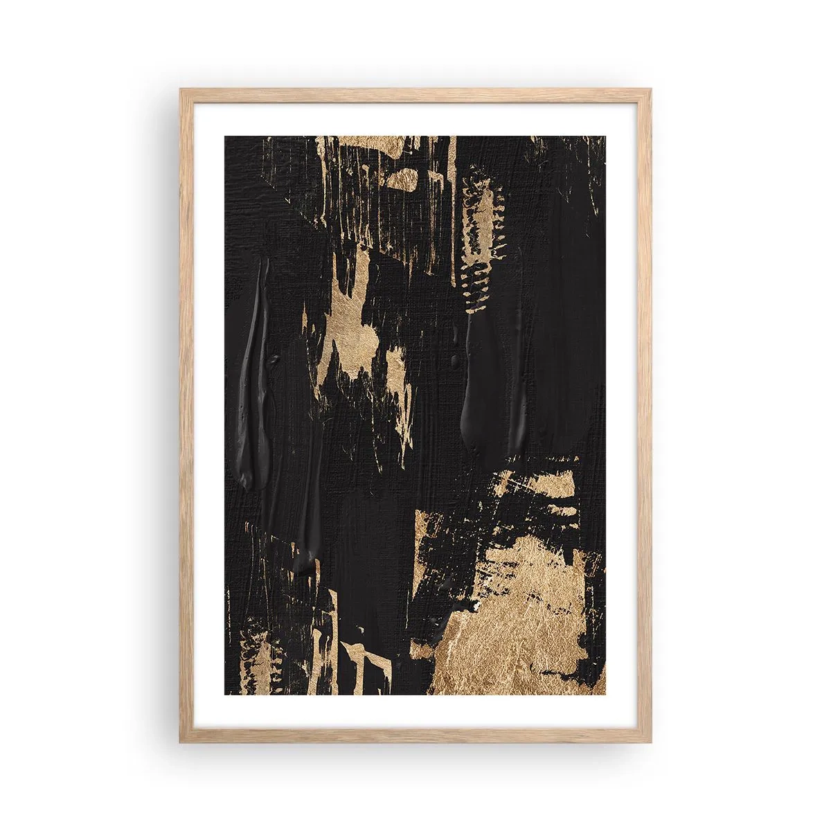 Een poster in een licht eiken lijst - Spoor van aanraking - 50x70 cm