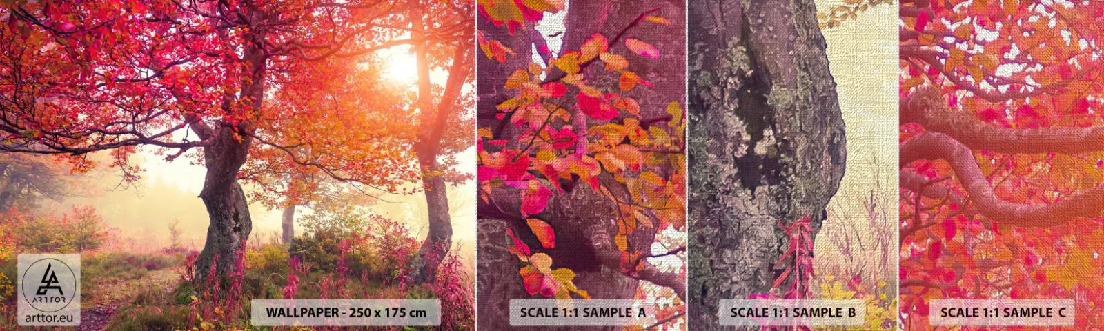 Fotobehang Monster Premium Canvas - Bloeiende razernij - Landschap, Park, Bloemen - 100x30 cm