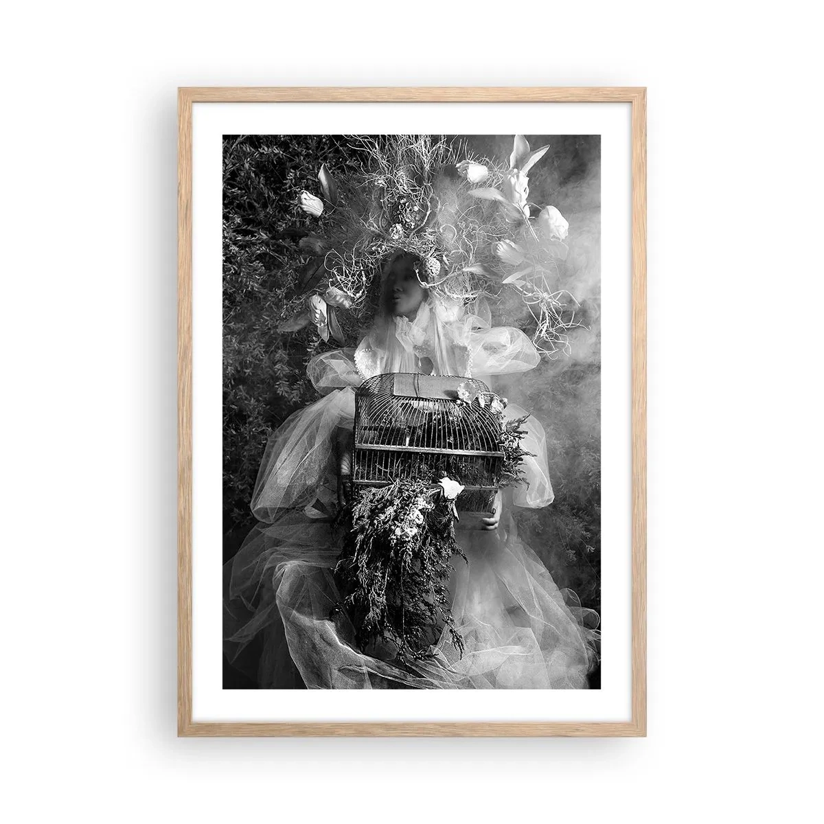 Een poster in een licht eiken lijst - Moeder zelf - Natuur - 50x70 cm
