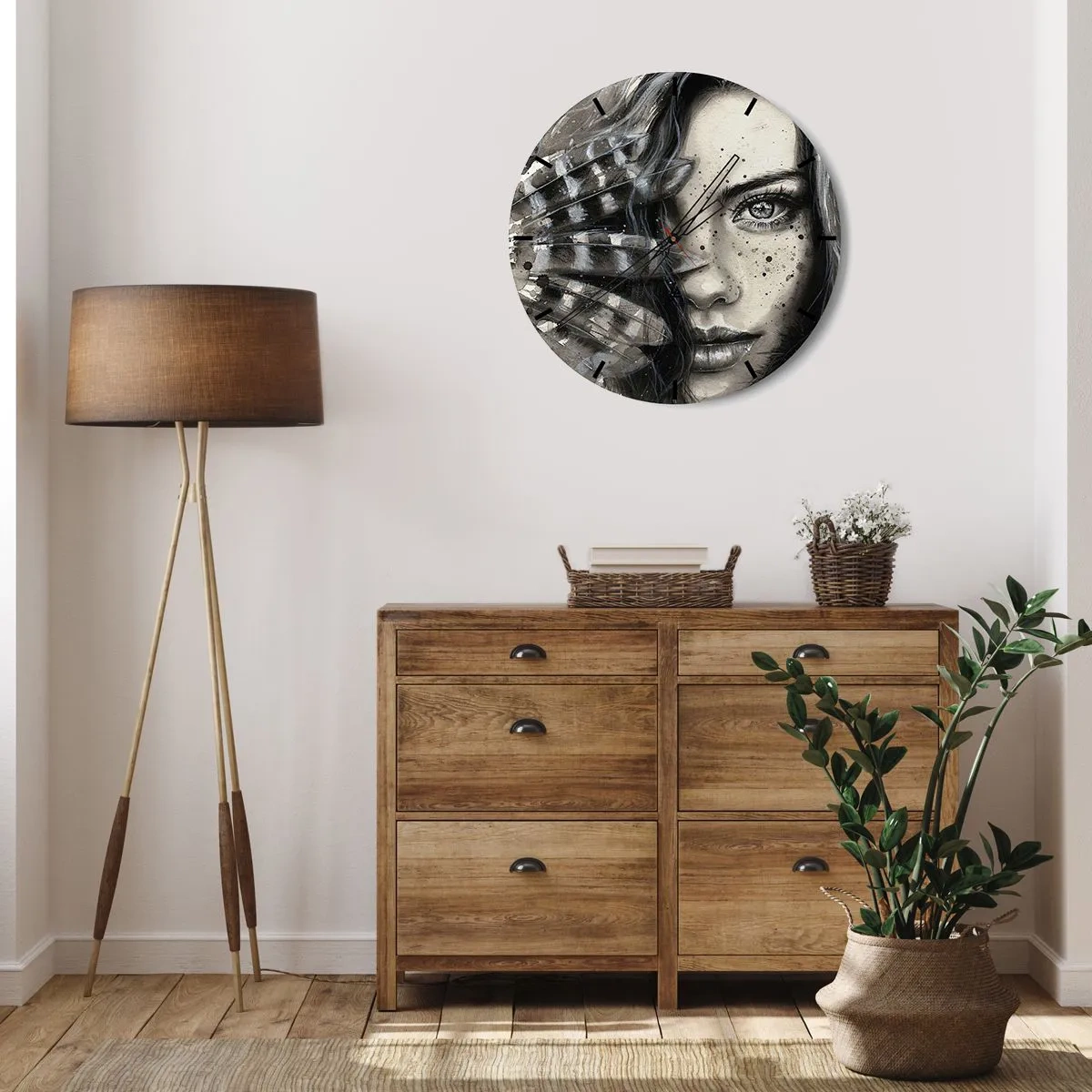 Wandklok - Klok - Wilde schoonheid - 30x30 cm