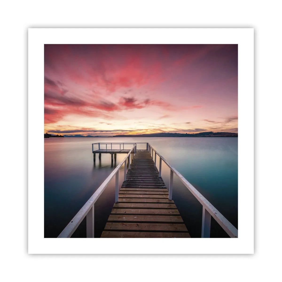 Poster - De zachte vlam van de avond - 50x50 cm