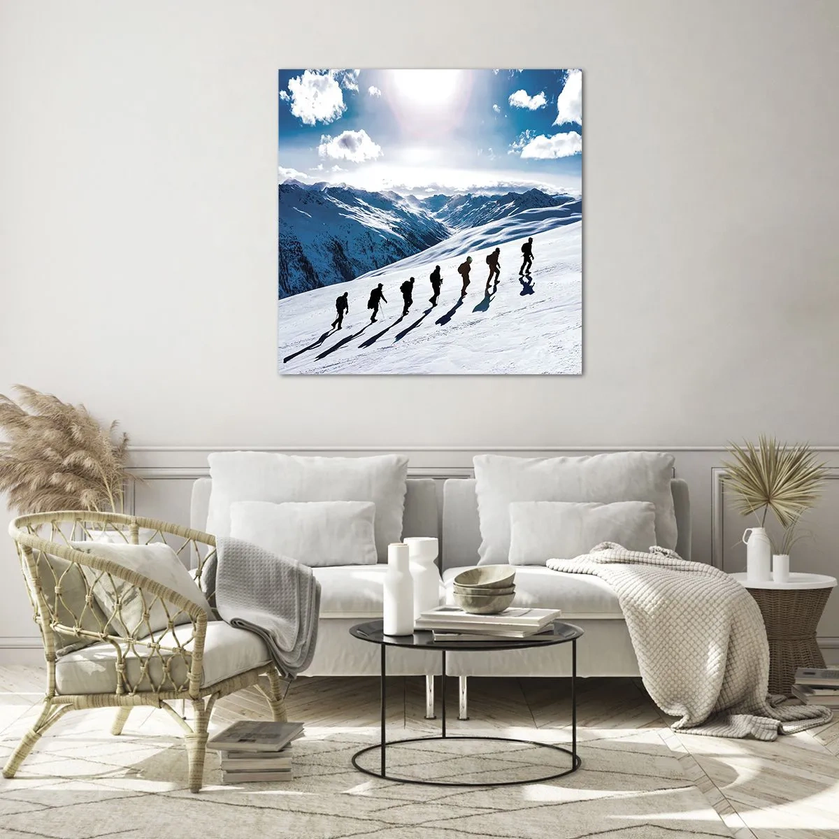 Schilderen op glas - Het team van de veroveraars - 60x60 cm