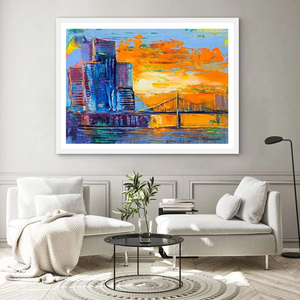 Poster in een witte lijst - Cultuur en natuur - 50x40 cm