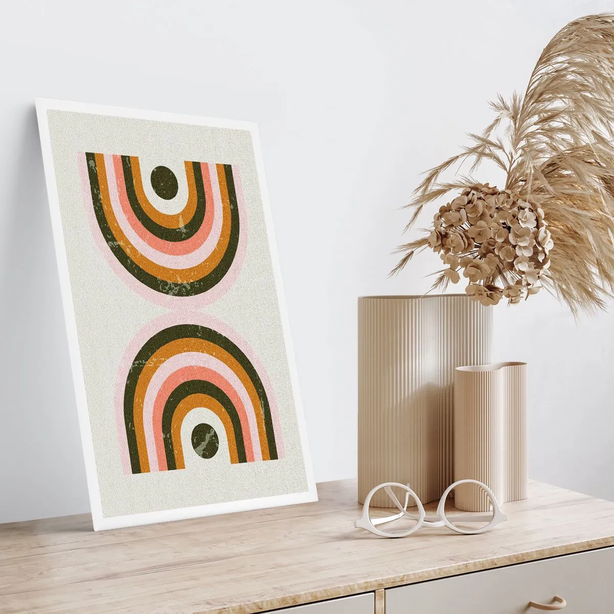 Poster - Tweeling abstractie - 70x100 cm