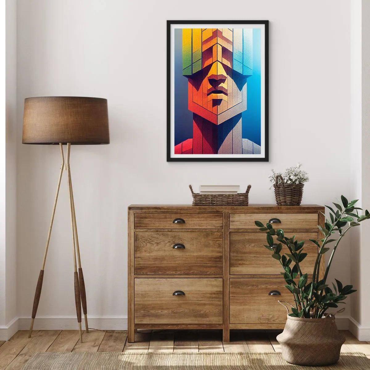 Poster in een zwarte lijst - Een man van principes - 40x50 cm