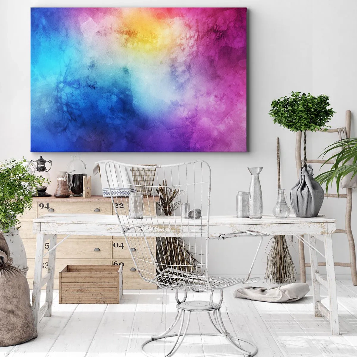 Schilderen op canvas - Bijna in de wolken - 120x80 cm
