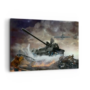 Schilderen op canvas - De strijd is verschrikkelijk en mooi - 100x70 cm