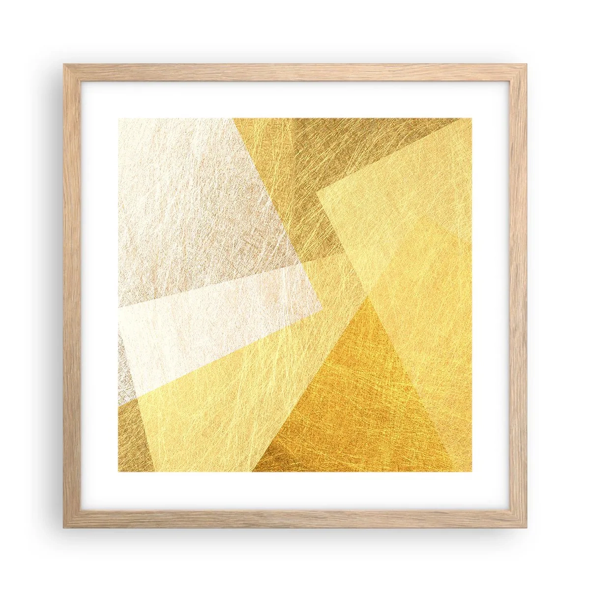 Een poster in een licht eiken lijst - Geometrie weer - 40x40 cm