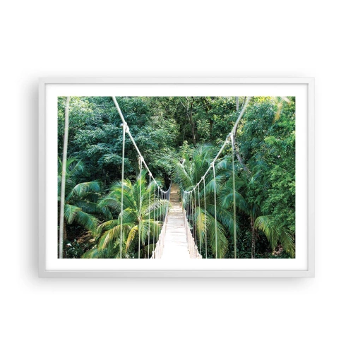 Poster in een witte lijst - Welkom in de jungle! - 70x50 cm