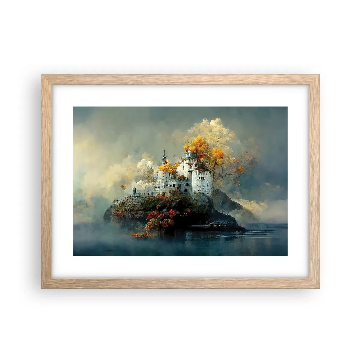 Een poster in een licht eiken lijst - Het begin van een romantisch verhaal - 40x30 cm