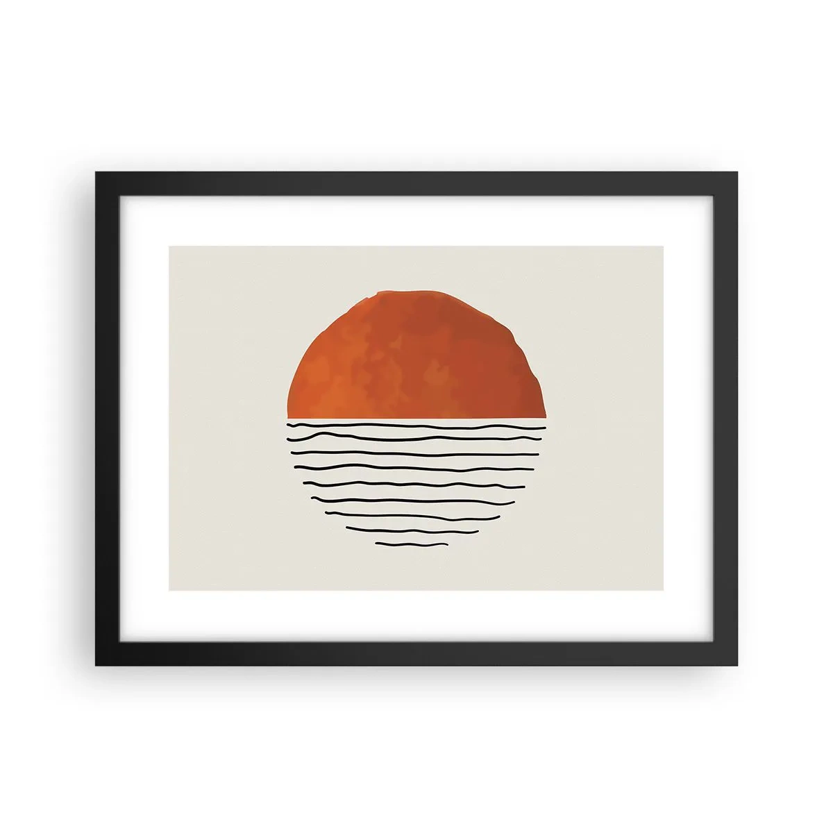 Poster in een zwarte lijst - In het Japanse klimaat - 40x30 cm