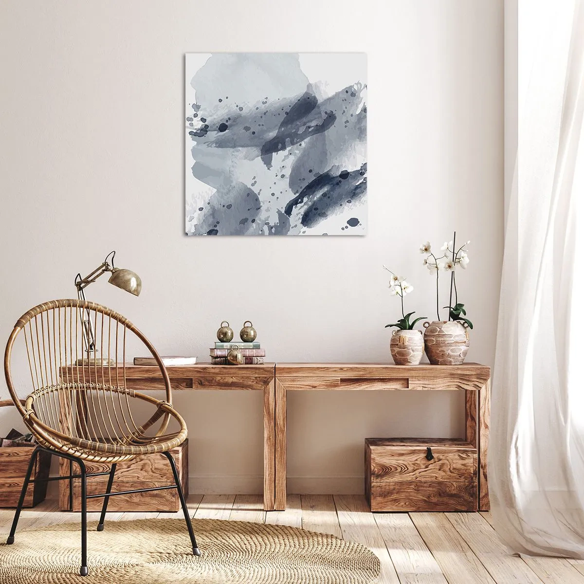 Schilderen op canvas - Een onderzoek naar de aard van water - 40x40 cm