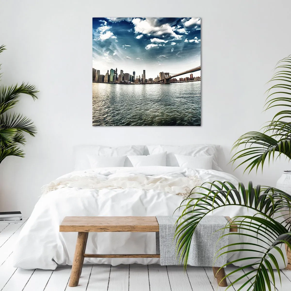 Schilderen op canvas - Het glazen eiland - 50x50 cm