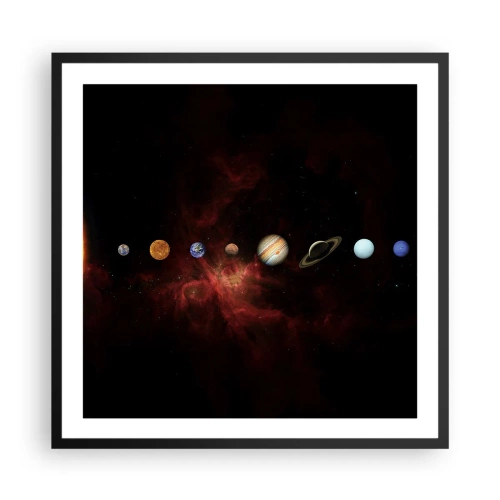 Poster in een zwarte lijst - Onze buurt - 60x60 cm