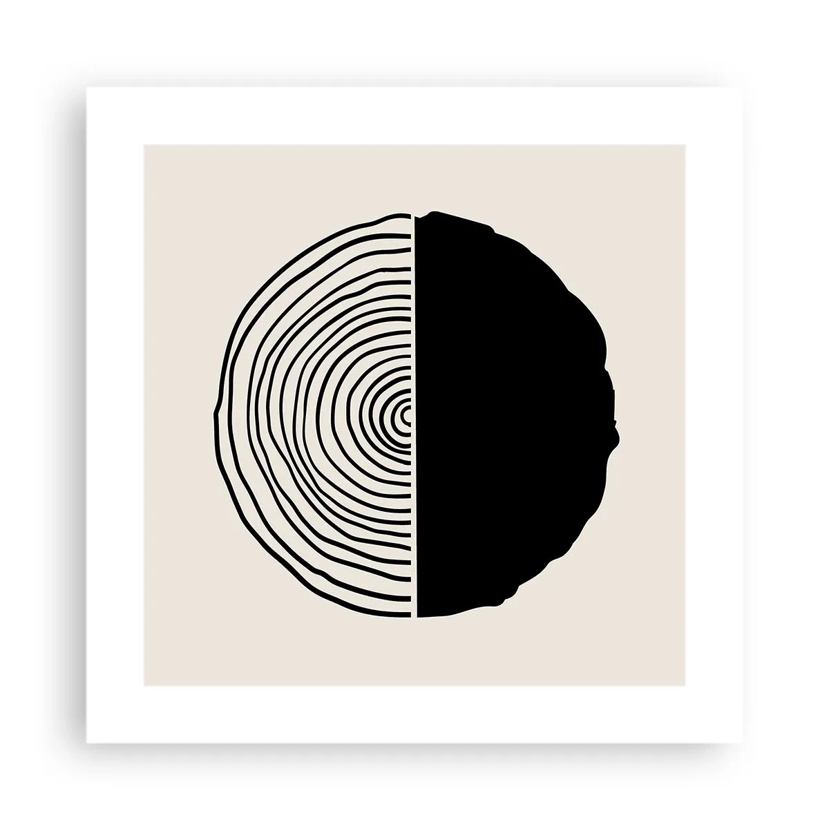 Poster - Half om half - 40x40 cm